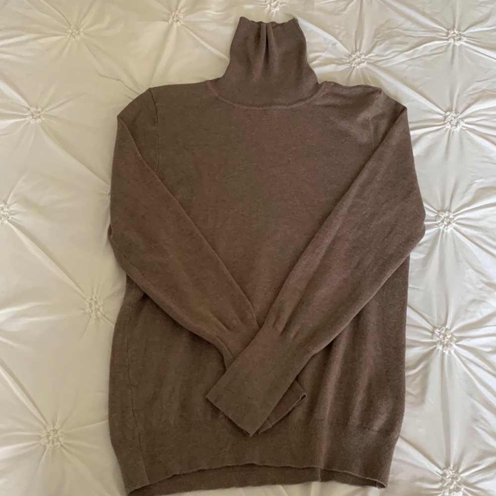 EUC Susina Brown/Grey Turtleneck Sweater